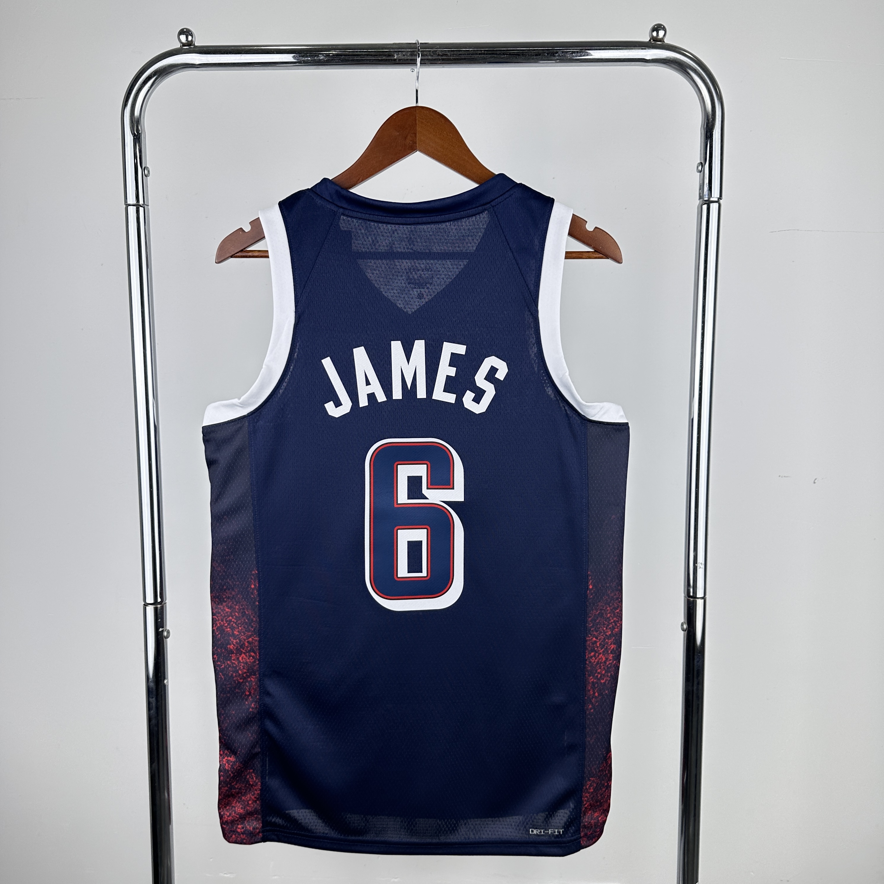 2024 Olympic USA #6 James Blue Nike NBA Jersey->san antonio spurs->NBA Jersey